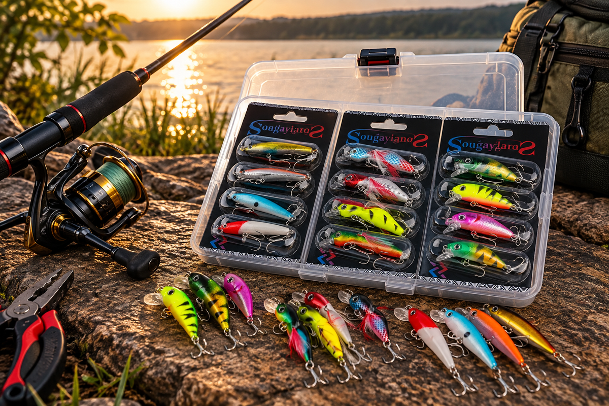 Kit 4 Mini Iscas Artificiais 3 a 4 g com Rattle – Para Tilápia, Traíra e Peixes Ariscos