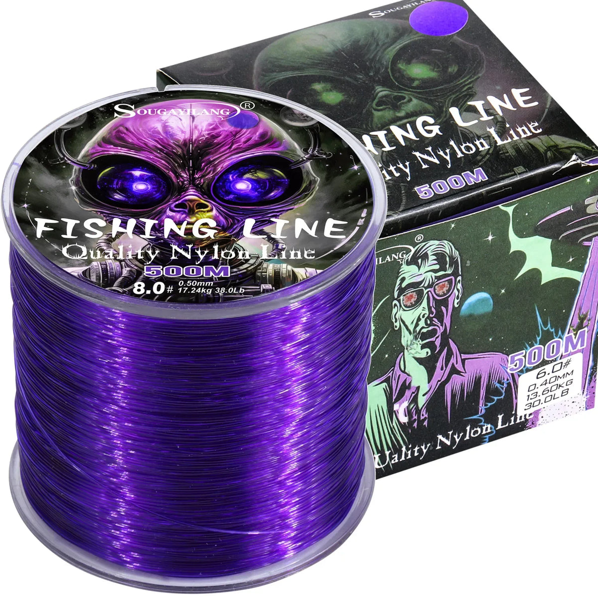 Linha de Nylon Monofilamento 100 m ou 500 m – 7 a 38 lb