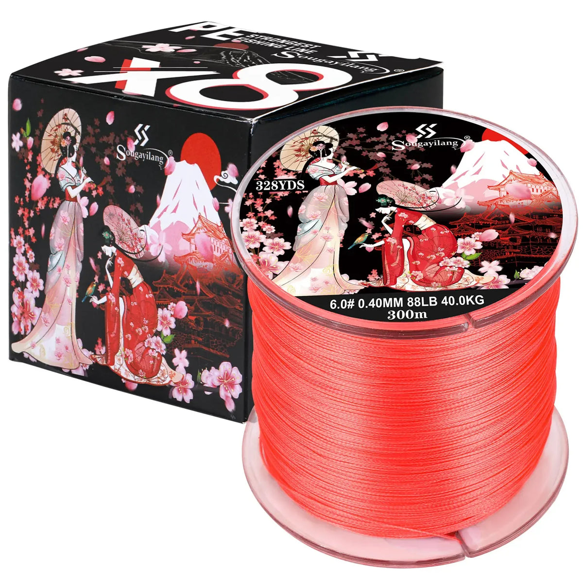 Linha Multifilamento 8 Fios 100 m e 300 m – 22 a 88 lb