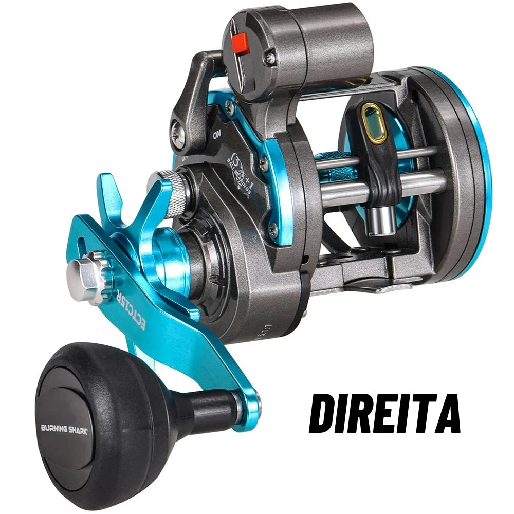 Carretilha Perfil Redondo com Contador de Linha 5.1:1 – Pesca Embarcada e de Barranco