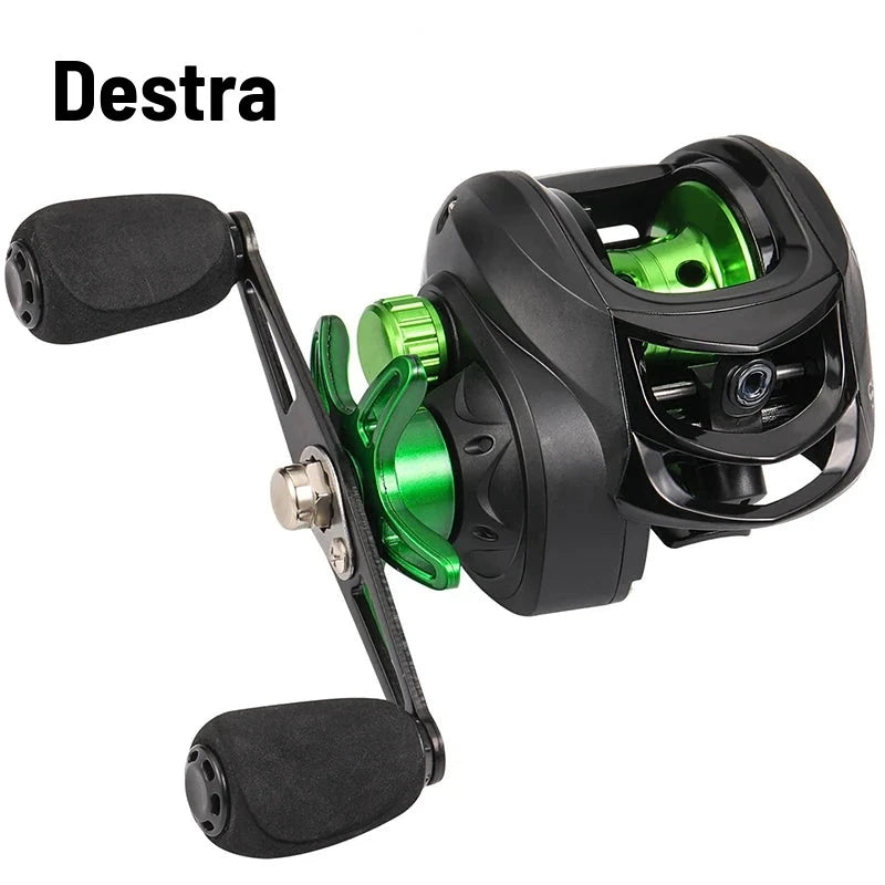 Carretilha Perfil Baixo 7.2:1 Drag 10 kg com Carretel de Metal – Leve, 200 g