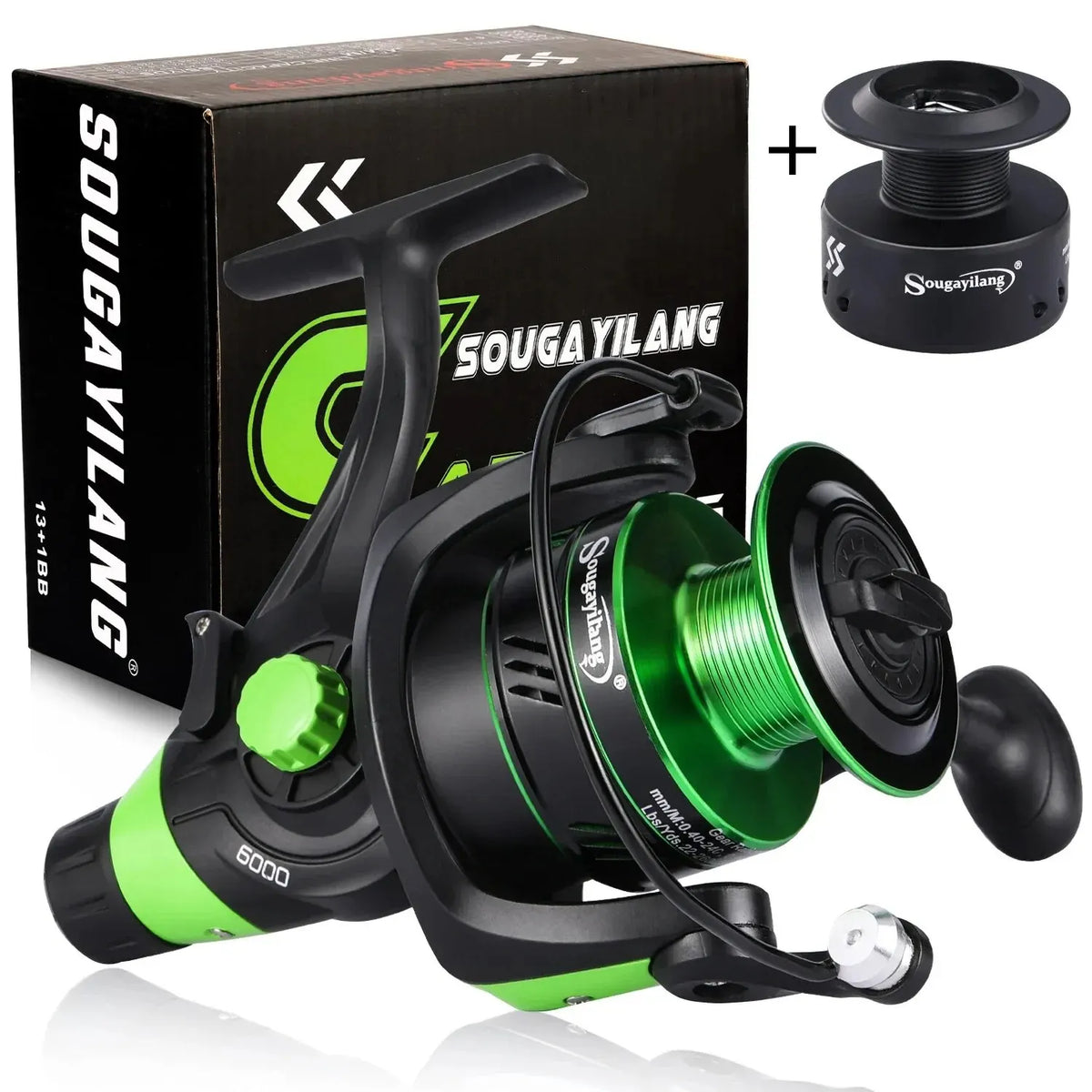Molinete Duplo Drag (Fricção Dupla) 13+1 Rolamentos até 20 kg – 2000 a 6000