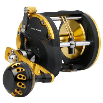 Carretilha de Corrico para Pesca Embarcada 4.1:1 com 6+1 Rolamentos e Carretel de Alumínio