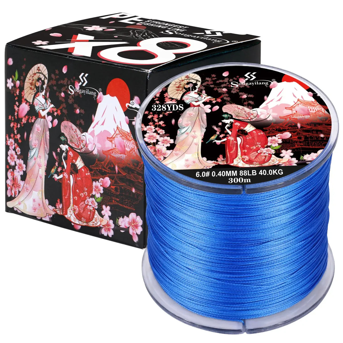 Linha Multifilamento 8 Fios 100 m e 300 m – 22 a 88 lb