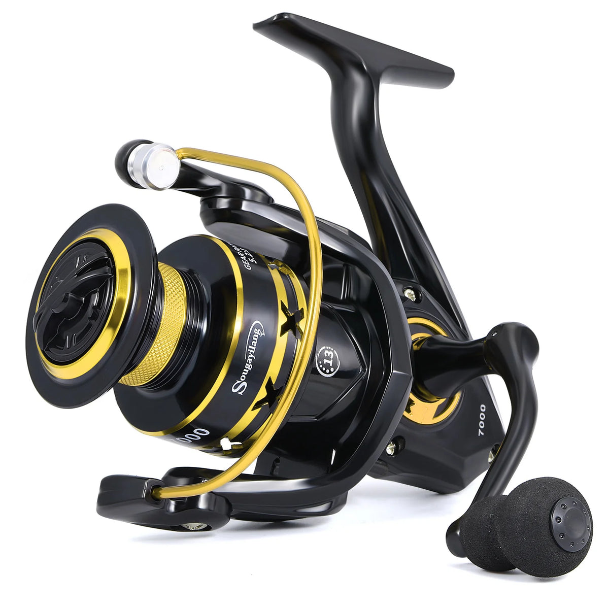 Molinete 5.2:1 Leve com Drag 8 kg – Tamanhos 1000 a 7000 em 5 Cores