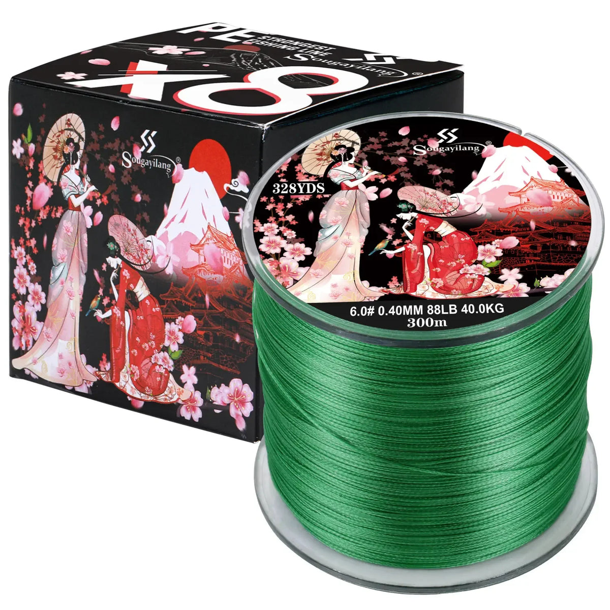 Linha Multifilamento 8 Fios 100 m e 300 m – 22 a 88 lb