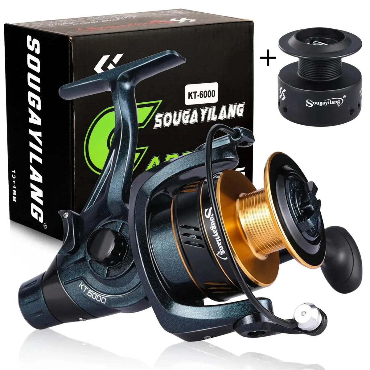 Molinete Duplo Drag (Fricção Dupla) 13+1 Rolamentos até 20 kg – 2000 a 6000