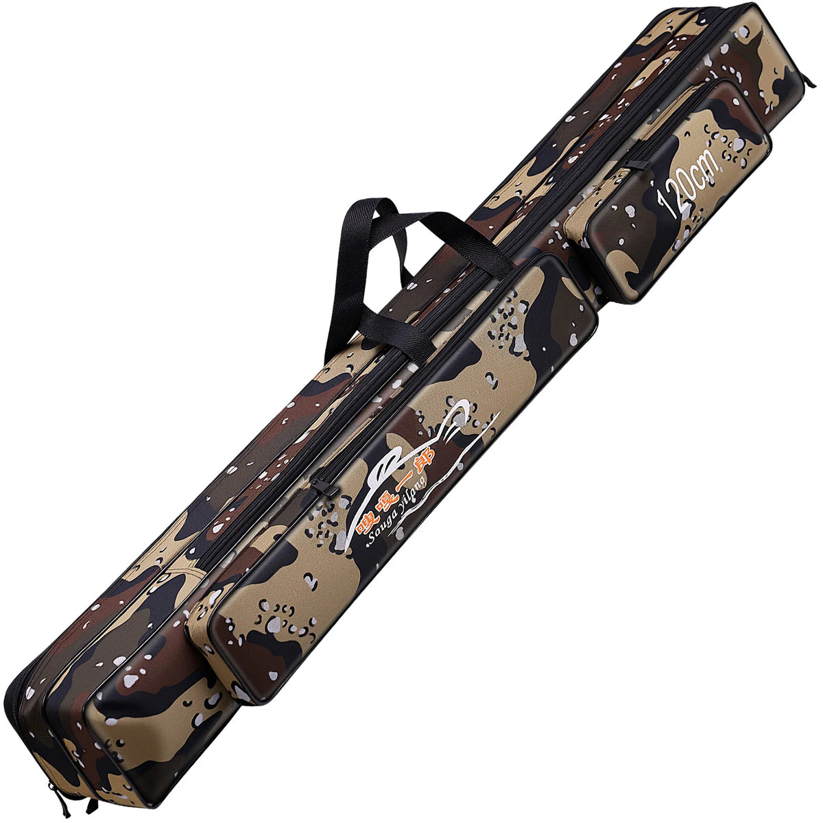 Bolsa de Lona para Varas de Pesca 80 cm ou 120 cm – Grande Capacidade com Divisórias