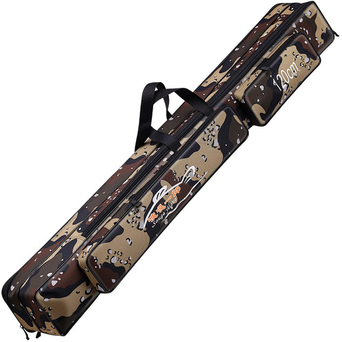 Bolsa de Lona para Varas de Pesca 80 cm ou 120 cm – Grande Capacidade com Divisórias