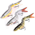 Kit 3 Iscas Articuladas (Swimbait) 8 Segmentos 13,7 cm 25 g – Afundamento Lento