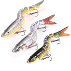 Kit 3 Iscas Articuladas (Swimbait) 8 Segmentos 13,7 cm 25 g – Afundamento Lento