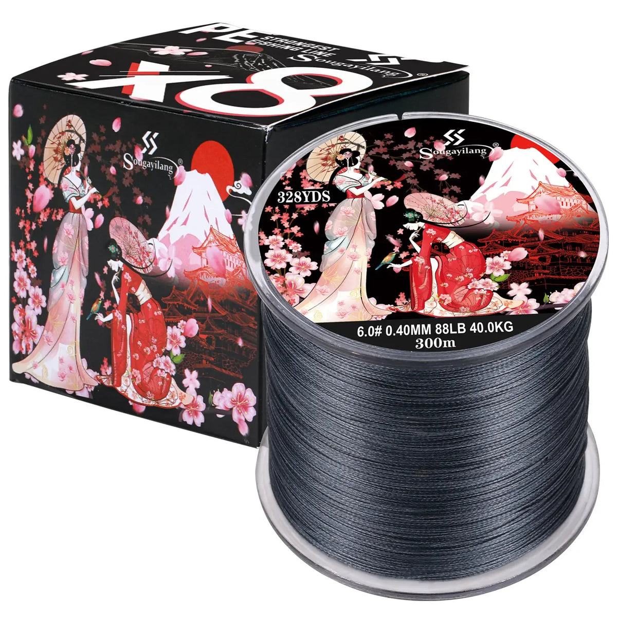 Linha Multifilamento 8 Fios 100 m e 300 m – 22 a 88 lb