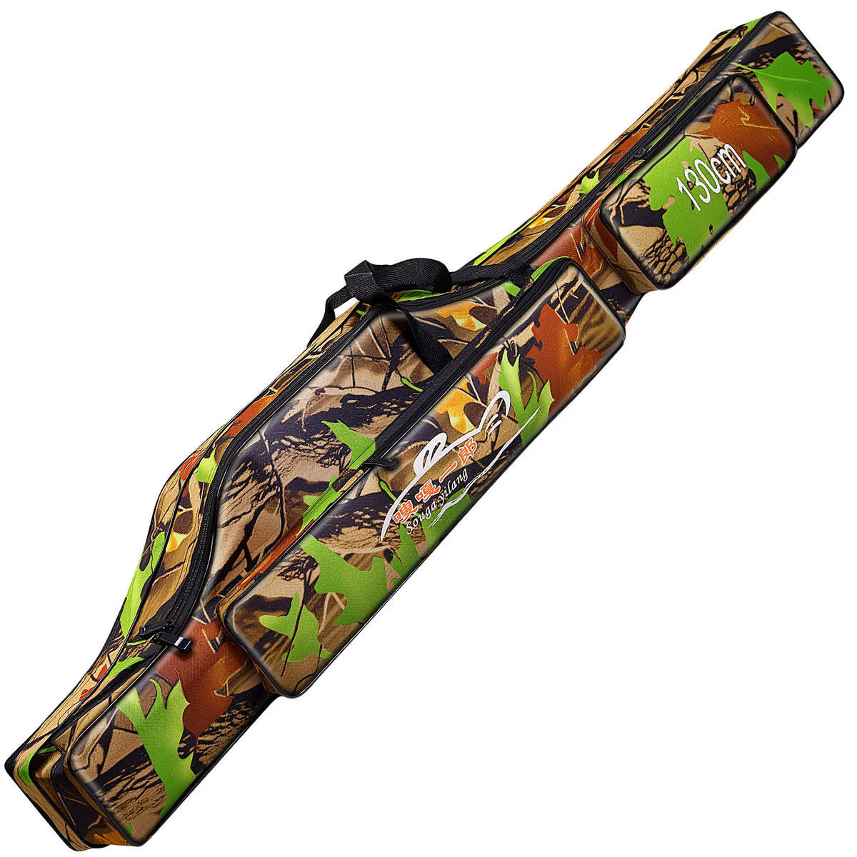Bolsa para Varas de Pesca 130 cm em Oxford com 2 Compartimentos e Alça de Ombro