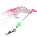 Isca Camarão Artificial de Silicone 9 cm Montado com Anzol e Girador – Para Robalo e Corvina