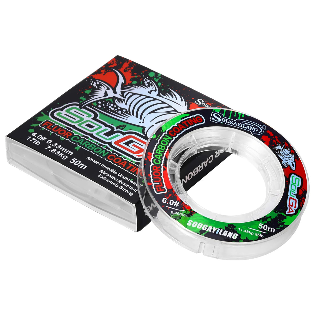Linha Fluorocarbono 50 m – 0,12 a 0,40 mm