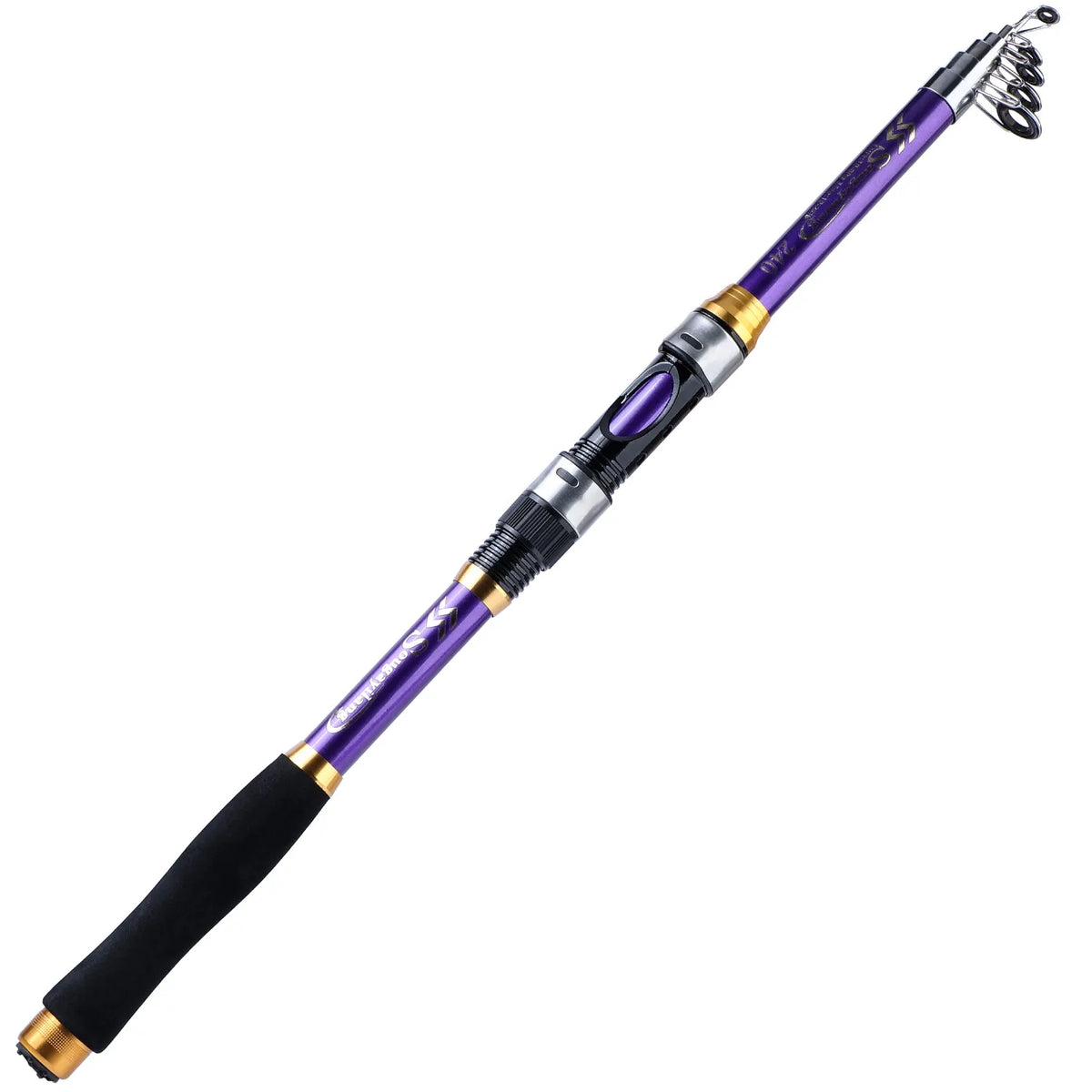 Vara de Pesca Telescópica de Fibra de Vidro 1,8 m a 3,3 m – Resistente e Econômica
