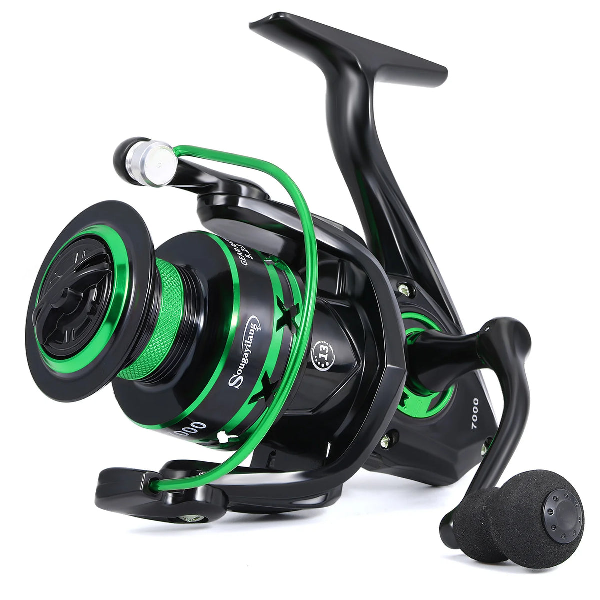 Molinete 5.2:1 Leve com Drag 8 kg – Tamanhos 1000 a 7000 em 5 Cores