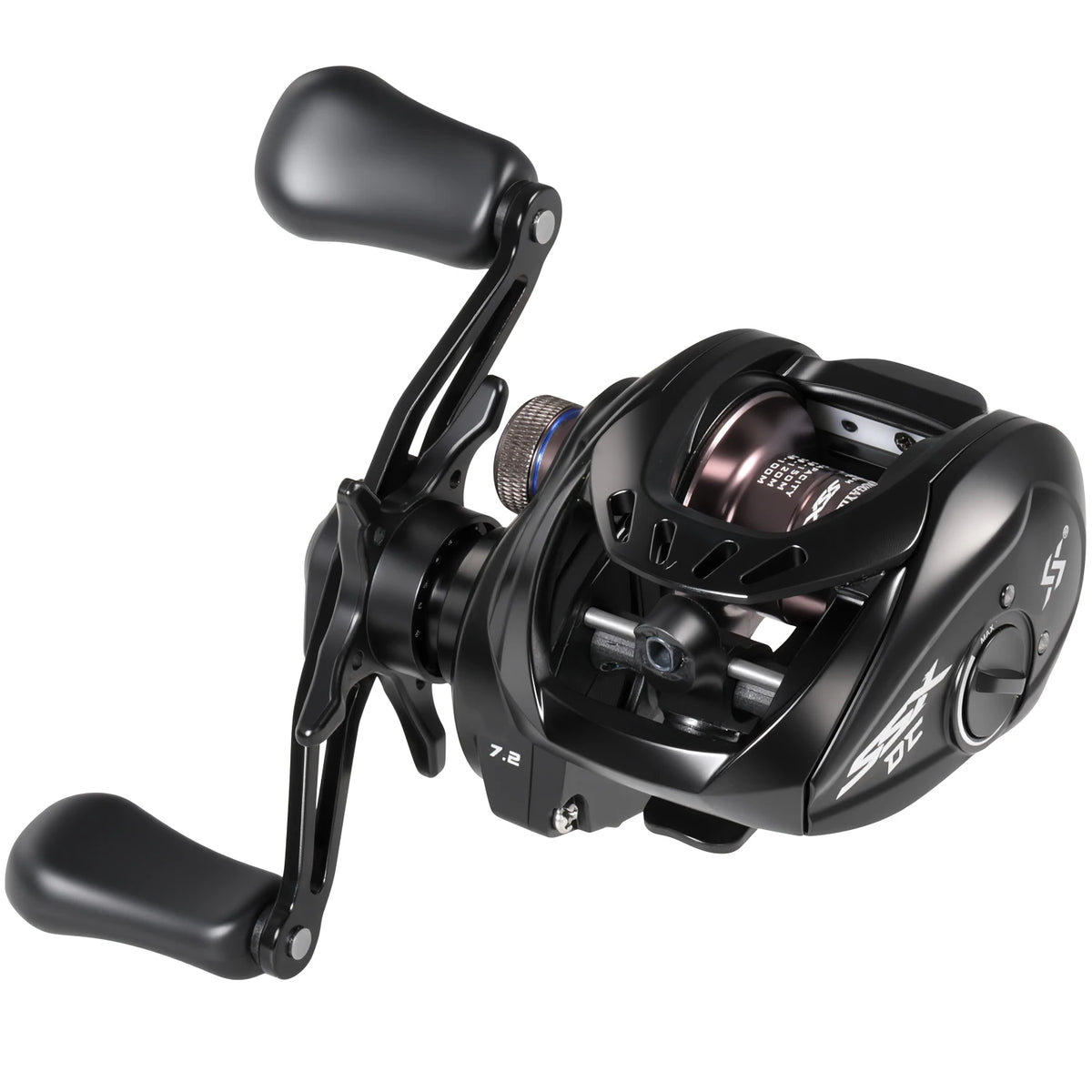 Carretilha com Freio Eletrônico Inteligente 3 Modos 7.2:1 e Drag 10 kg – Preta ou Prata