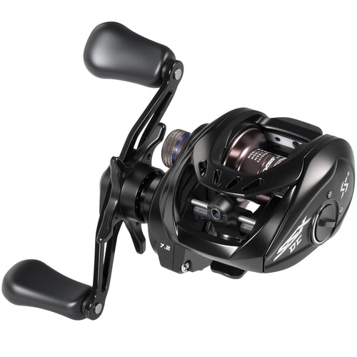 Carretilha com Freio Eletrônico Inteligente 3 Modos 7.2:1 e Drag 10 kg – Preta ou Prata