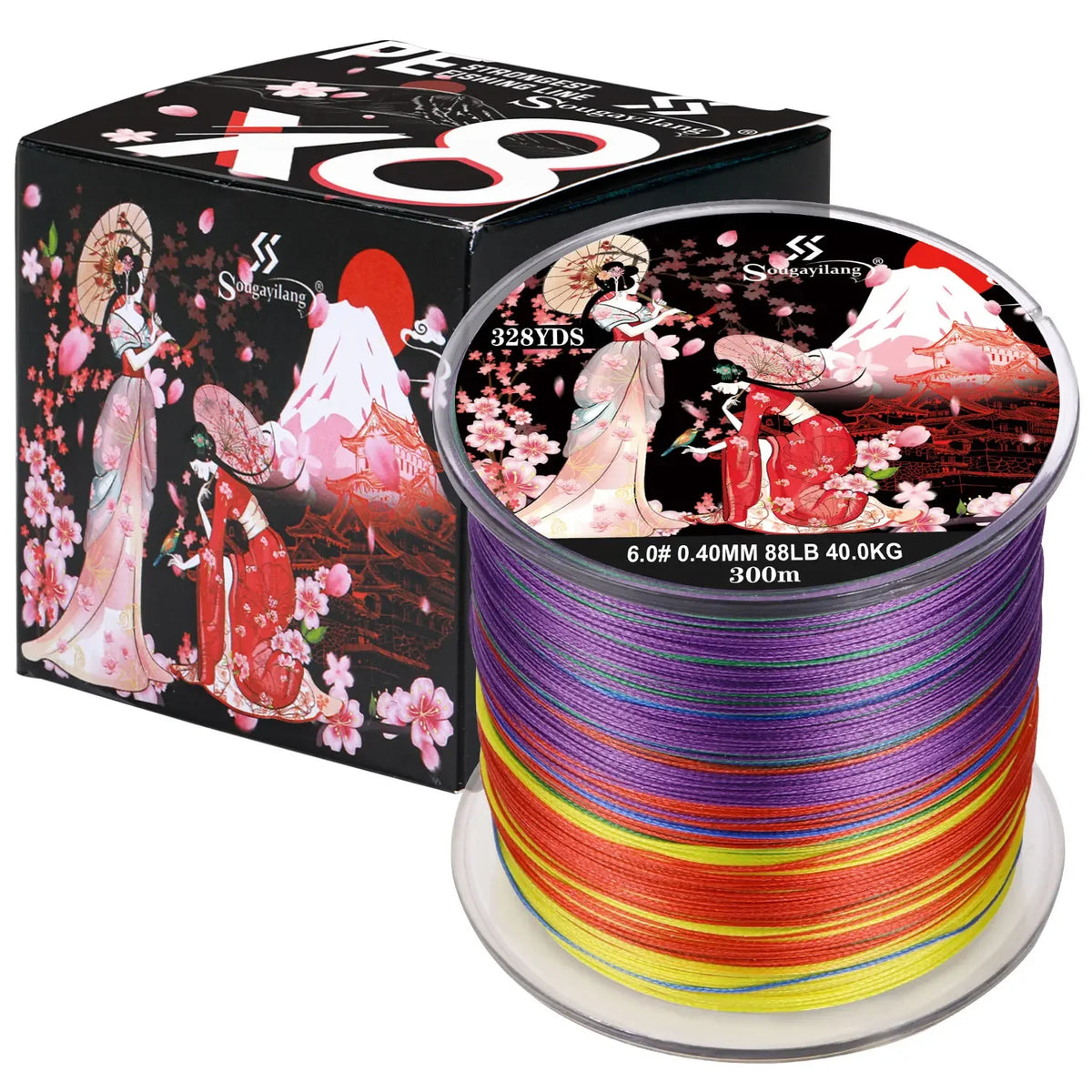 Linha Multifilamento 8 Fios 100 m e 300 m – 22 a 88 lb
