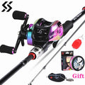 Kit Vara de Carbono 1,8 m ou 2,1 m + Carretilha 7.2:1 com 19+1 Rolamentos e Brindes