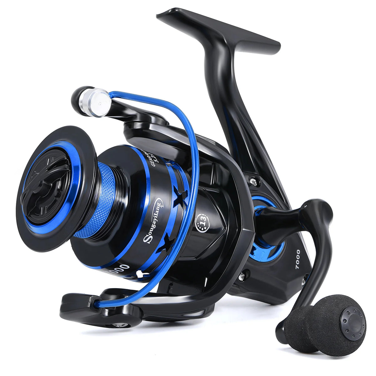 Molinete 5.2:1 Leve com Drag 8 kg – Tamanhos 1000 a 7000 em 5 Cores