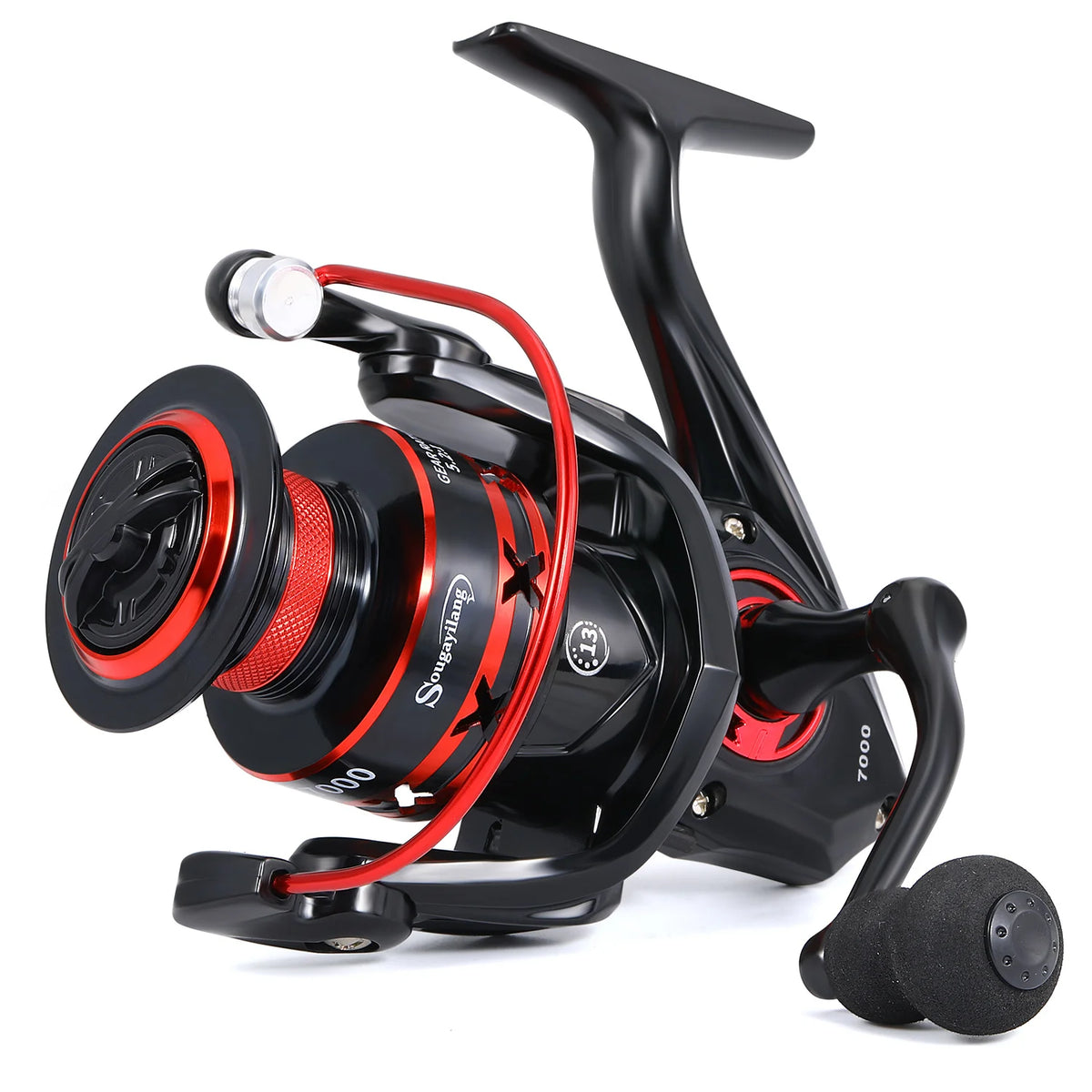 Molinete 5.2:1 Leve com Drag 8 kg – Tamanhos 1000 a 7000 em 5 Cores
