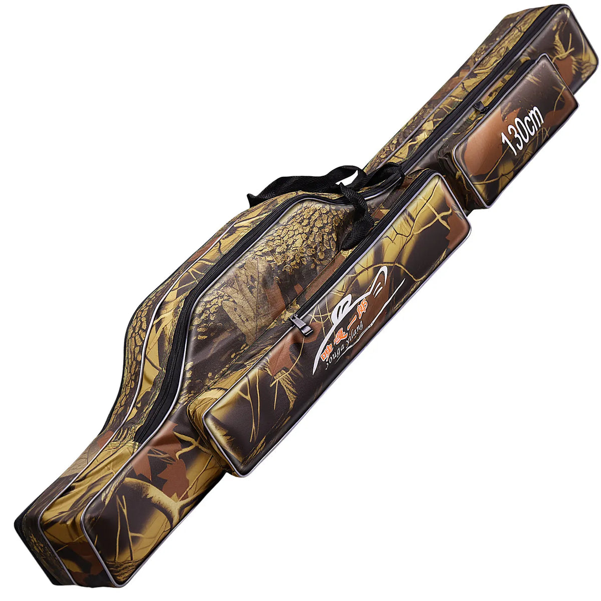 Bolsa para Varas de Pesca 130 cm em Oxford com 2 Compartimentos e Alça de Ombro