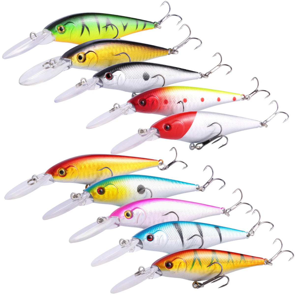 Isca Artificial Minnow de Barbela Longa 13 cm 11 g – Mergulha até 2 m – Para Tucunaré e Robalo