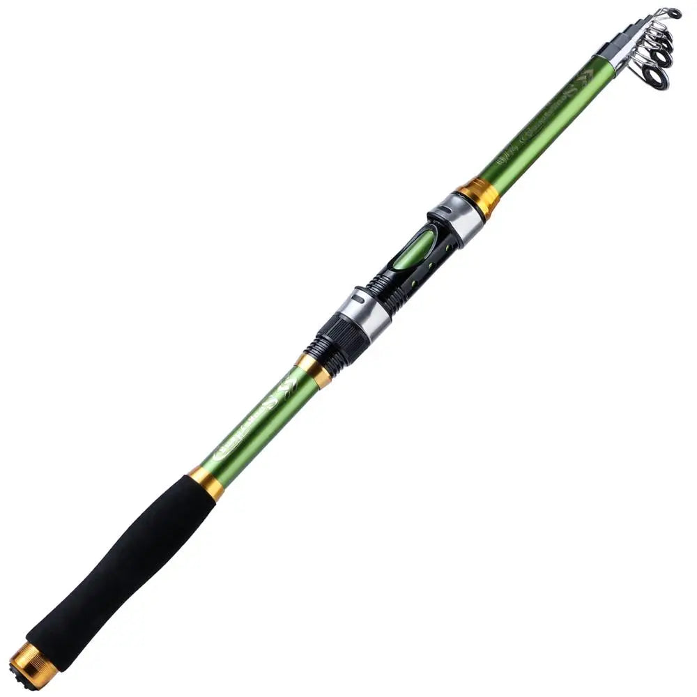 Vara de Pesca Telescópica de Fibra de Vidro 1,8 m a 3,3 m – Resistente e Econômica